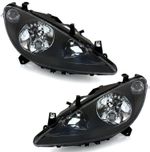 Headlight Black Left Right With Fog Light For Peugeot 307 2000-05