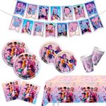 KPOP Devil Hunters Korean Anime Birthday Party Supplies Set Banner Tableware 