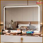 LED Hollywood Makeup Vanity Cosmetic Mirror with Lights 80 x 60cm Large Mirror