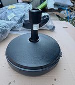 Round Black Plastic Garden Patio Parasol Base Stand for Parasol Pole Support