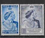 FALKLAND ISLANDS DEPENDENCIES 1948 SG G19-20 ROYAL SILVER WEDDING - MNH