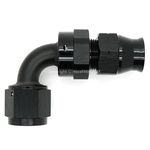 AN-6 BLACK 90 DEGREE Swivel to 3/8 9.5mm HARDLINE TUBE Compression Pipe Fitting