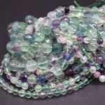 Rainbow Fluorite Faceted Round Beads 6mm 8mm 10mm - 14", for Jewellery Making