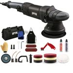 SPTA 5 Inch Dual Action Car Polisher Buffer Extra 6" Plate Polishing Machine Kit