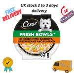 CESAR Fresh Bowl Adult Dog with Chicken,Carrots,Beans,Pumpkin 85g (Pack of 10)