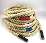 32mm Natural Sisal Tug of War Rope x 36m Tug O War Full Competition Markings