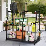 Garden Power Tools Organizer Cart Heavy Duty Freestanding Garage Storage Rack UK