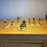 Britains 8th Army original set of 6 soldiers with Vickers Machine gun crew