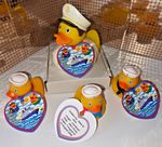 Heart Shaped Cruise Duck Tags (Pack of 24)  – Personalised Back – 5.3cm x 4.9cm