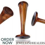 Dark Beech Wood Pinard Stethoscope for Midwives, Traditional Ear Trumpet