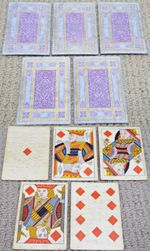 Royal Flush Poker Hand Set of 5 Antique 1865 No Indices Playing Cards