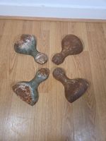 Set of 4 Original Antique Ball Cast Iron Bath Feet Bathroom Legs No189 Four