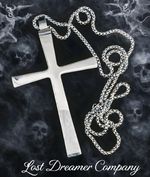 Black Sabbath Ozzy Osbourne 3" Cross Necklace Stainless Steel Pendant