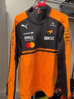 McLaren Formula 1 Team Mastercard Puma Orange/Grey Long Sleeve Half Zip Top