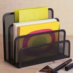 Mesh Letter Paper File Storage Rack Holder Tray Organiser Desktop office Black
