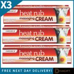 3 x HEAT RUB CREAM 70G FAST PAIN RELIEF RUB ACHES PAINS STIFFNESS MASSAGING NEW