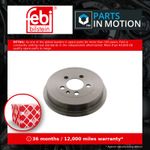 2x Brake Drums (Pair) fits VW POLO 9N, Mk4, Mk5 Rear 2001 on Set 6QE609617 Febi