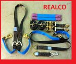 BLACK RECOVERY RATCHET STRAP KIT WINCH BROTHER 2X 4MTR WHEEL STRAPS