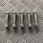 Tractor PTO Shaft Shear Bolts, M12 x 60, 12.9 grade, with nyloc nuts,    5 pack.