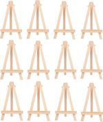 12Pcs Wooden Mini Easels, Small Tabletop Art Display Painting Easel