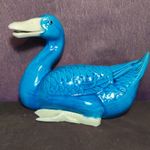 Vintage Large Chinese Turquoise Glazed Duck 24cm long