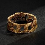 Gold Filled | 26mm Ornate Chaps Cuban Curb Bracelet | 9-Inch For Unisex