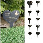 Grave Memorial Heart Stake Spike Ornament Crem Graveside Plastic Loving Memory