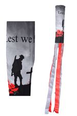 Lest We Forget Poppy Flag Nylon 5' Windsock Lest We Forget