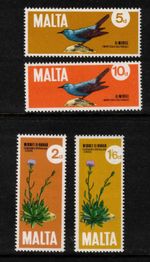 Malta 1971 SG456 - 459 National Plant and Bird  MNH UMM Mint