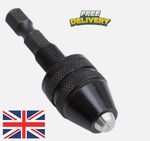 1/4" Hex Shank Drill Chuck Screwdriver Bit Adaptor For Impact Driver 0.3 - 6.5mm