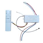 6 Speed LED Ceiling Fan Remote Control Variable Frequency with Light Control