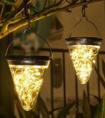 Solar Hanging Lantern 50 LED IP65 3 Mode Garden Camping Warm White Light