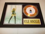 KYLIE MINOGUE   SIGNED  DISC  FRAMED 637