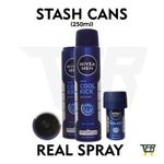 NIVEA Cool Kick 250ml Weighted Real Spray Stash Can Safe Hidden Safe Snap On Lid