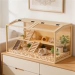 Large Wooden Hamster Cage Tank Small Animal Pet Cage Cabinet fr Gerbil Mouse Rat