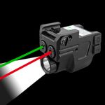 Red Green Laser Sight Flashlight Combo Rechargeable for Taurus G2C Taurus G19/17