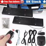 2X Durable Waterproof Car Plate Frame Holder Remote C-ontrol FlippersNEW