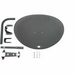 SATELLITE DISH QUAD LNB FREESAT 80 CM HOTBIRD POLSAT NC+ SKY ZONE 2 ANTENNA KIT
