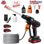 Portable Cordless Car High Pressure Washer Jet Water Wash Cleaner Gun +2 Battery