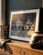 MANSELL & SENNA  1991 A3 Limited edition print by Greg Tillett Formula One F1