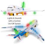 Bump & Go Aeroplane Airbus A380 Electric Airplane Toy With Lights Sounds
