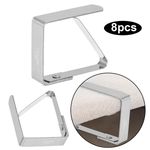 8pcs Stainless Steel Tablecloth Clips 5x4cm for Strong Outdoor Picnic Use