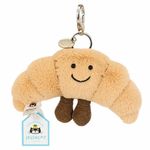 NEW Jellycat Croissant plushBag Charm Soft Plush Keyring Gift New With Tags