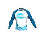 HighType Blue Wave Long Sleeve Rash Guard Surfing, Beach Sports