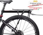 Adjustable Aluminum Bike Rear Rack, Bicycle & Ebike Pannier Cargo Carrier Rack