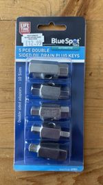 5 Piece Double Sided Oil Drain Plug Keys (10 Sizes)