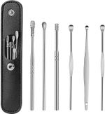 6pcs Ear Pick Cleaning Set Spiral Tool Spoon Ear Wax Remover Cleaner Curette Kit