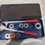 JAVAC Tube Expander Tool Kit with Expander Heads 3/8" to 1-1/8 great condition 