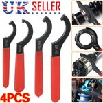 4PCS Coilover Wrench, Hook Wrenches Tools Set Shock Spanner Wrench Set C-Shape