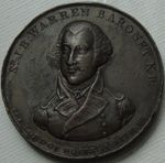 1798 Naval Medal Warren Baronet Tory Island Bronze 38mm 30.46g, Rare & Good